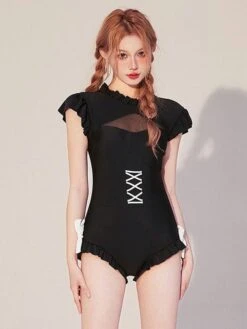 Sweet Lolita Outfits Black Ruffles Sleeveless Jumpsuit