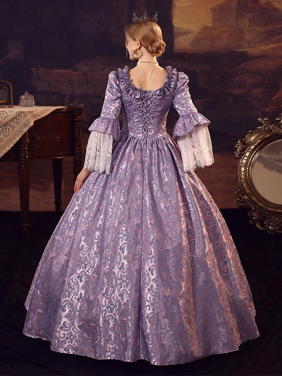 Purple Retro Costumes Polyester Dress Women's Retro Marie Antoinette Costume 18th Century Costume - Image 6