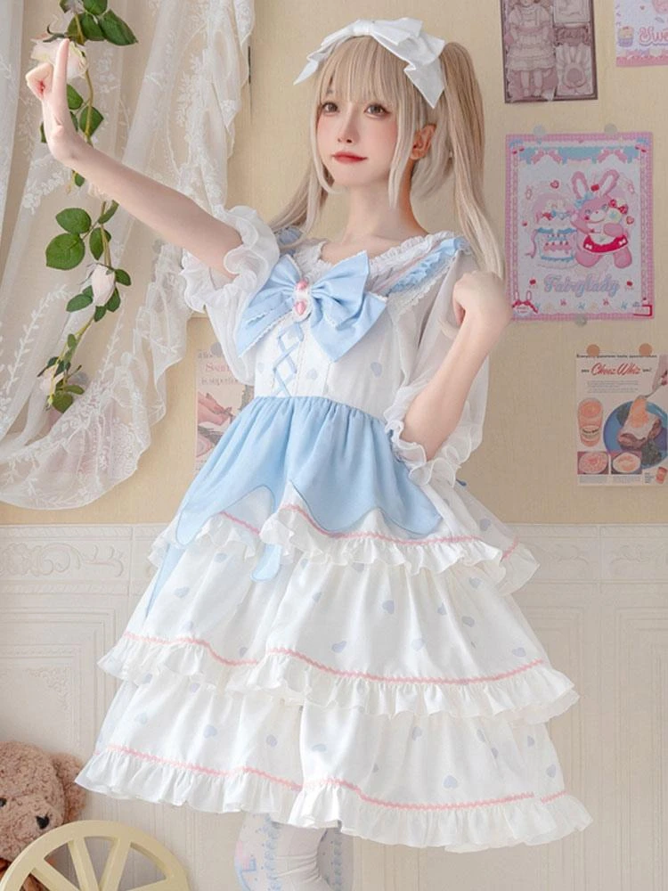 Sweet Lolita Dress Polyester Sleeveless Jumper Dress - Image 2