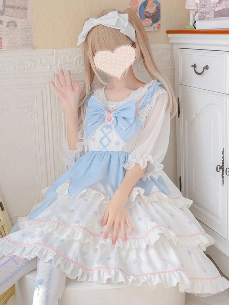 Sweet Lolita Dress Polyester Sleeveless Jumper Dress - Image 4