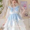 Sweet Lolita Dress Polyester Sleeveless Jumper Dress