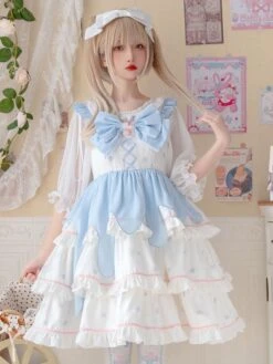 Sweet Lolita Dress Polyester Sleeveless Jumper Dress