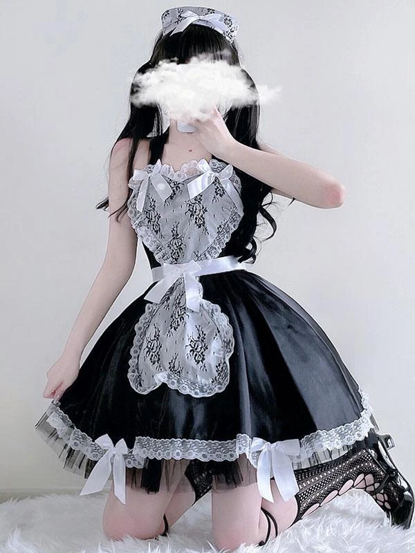 Gothic Lolita Dresses Ruffles Lace Black - Image 2
