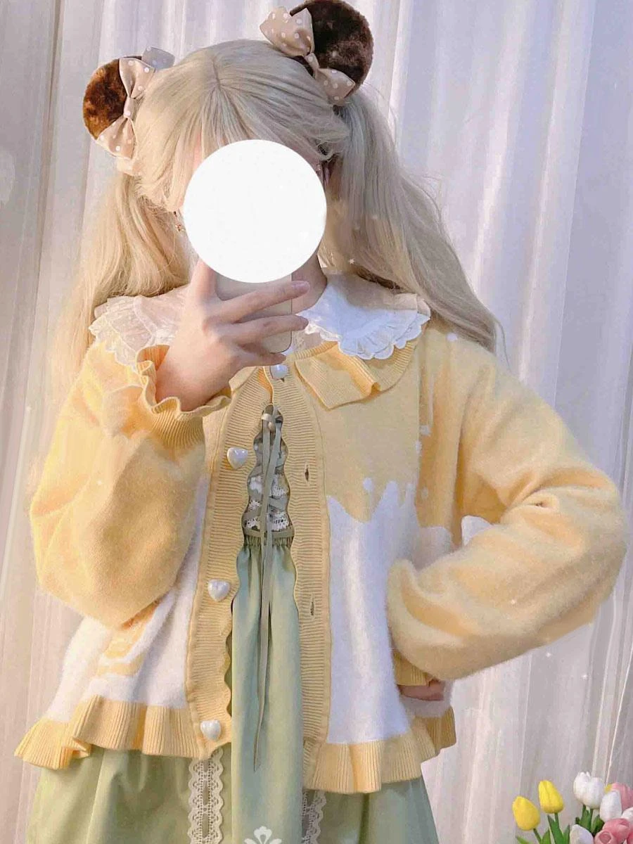 Sweet Lolita Coats Black Ruffles Bows Polyester Overcoat Coat Winter Lolita Outwears - Image 6