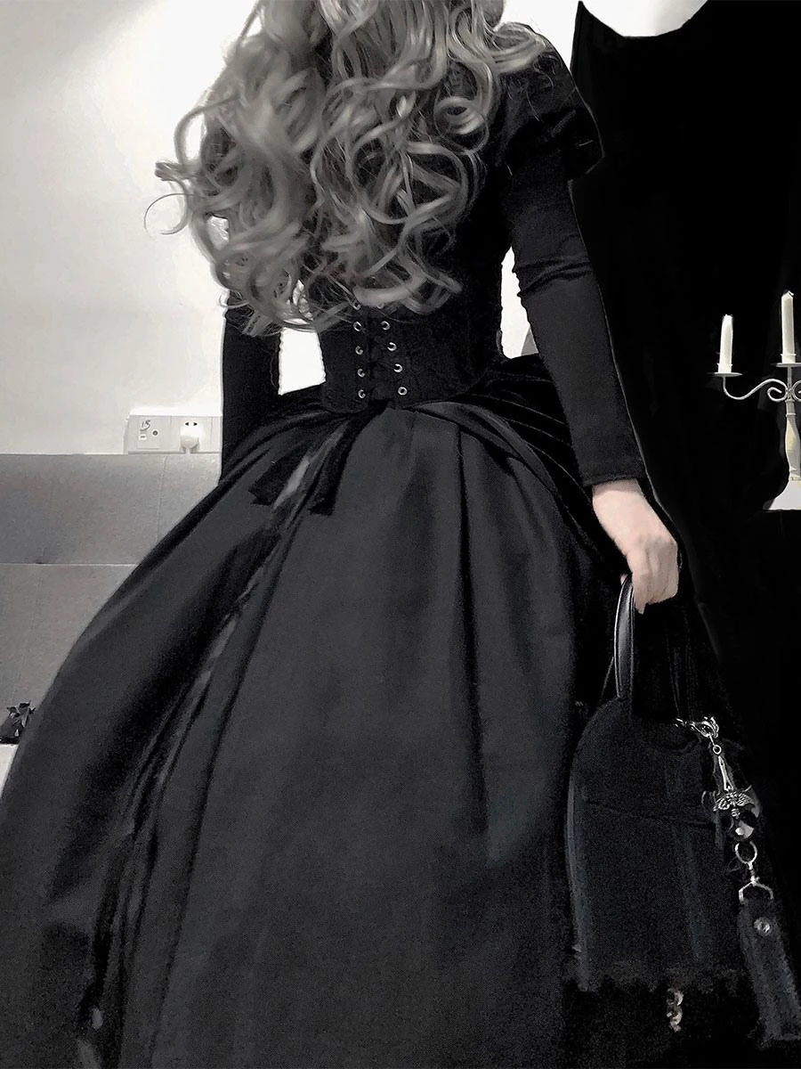 Gothic Lolita Dresses Ruffles Black - Image 6