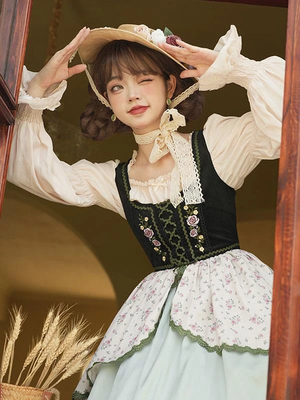 Sweet Lolita Blouses Lolita Top Ruffles Long Sleeves Blouse Ecru White Lolita Shirt - Image 2