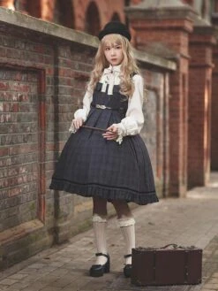 Classical Lolita Dress Polyester Sleeveless Deep Blue Lolita Dresses