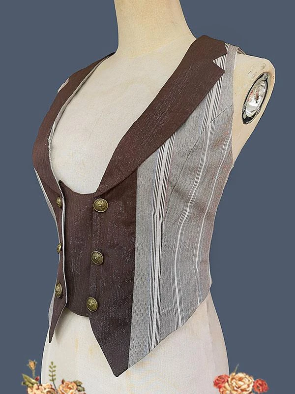 Academic Lolita Coats Coffee Brown Infanta Polyester Top Top Summer Lolita Outwears - Image 6