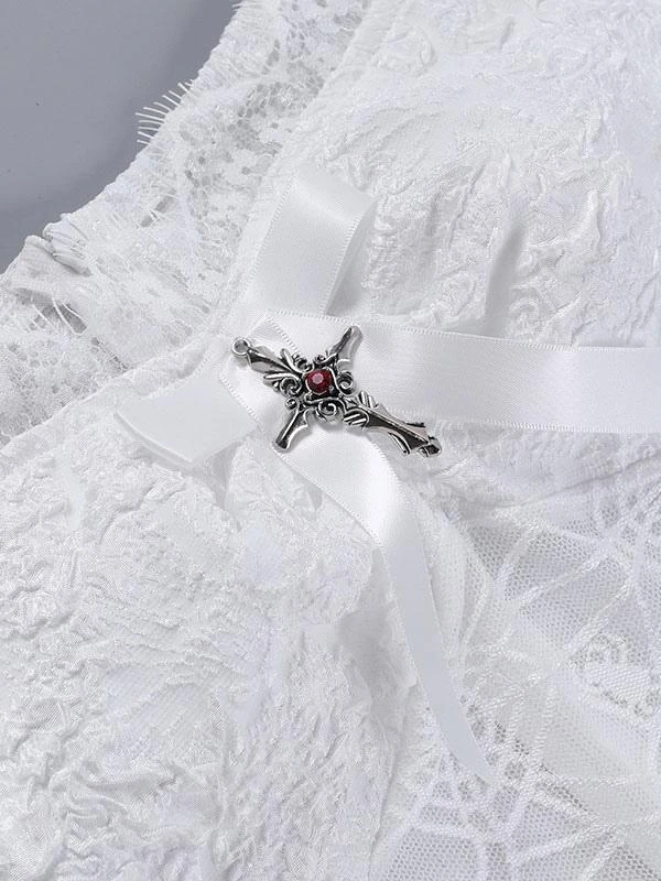 Gothic Lolita Dresses Lace Lace White White - Image 8