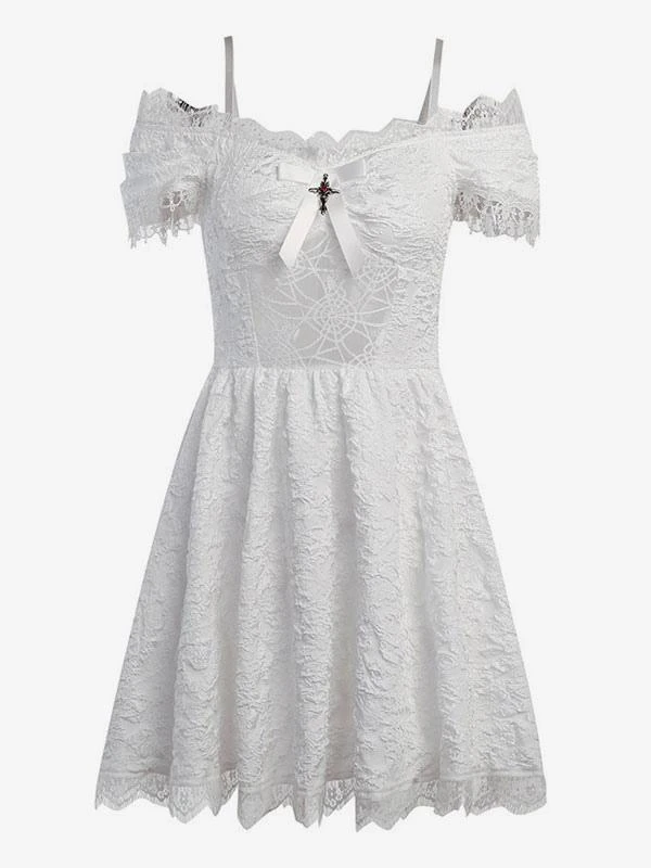 Gothic Lolita Dresses Lace Lace White White - Image 6