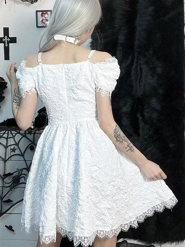 Gothic Lolita Dresses Lace Lace White White - Image 5