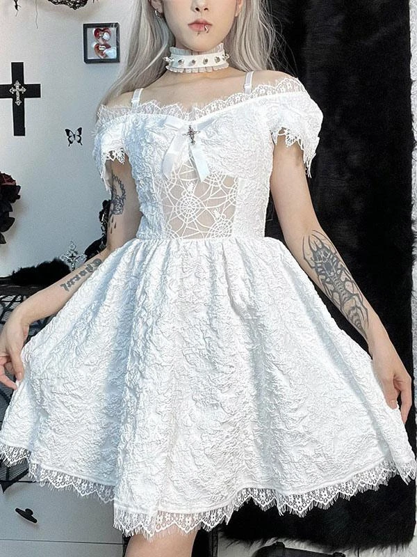 Gothic Lolita Dresses Lace Lace White White - Image 4