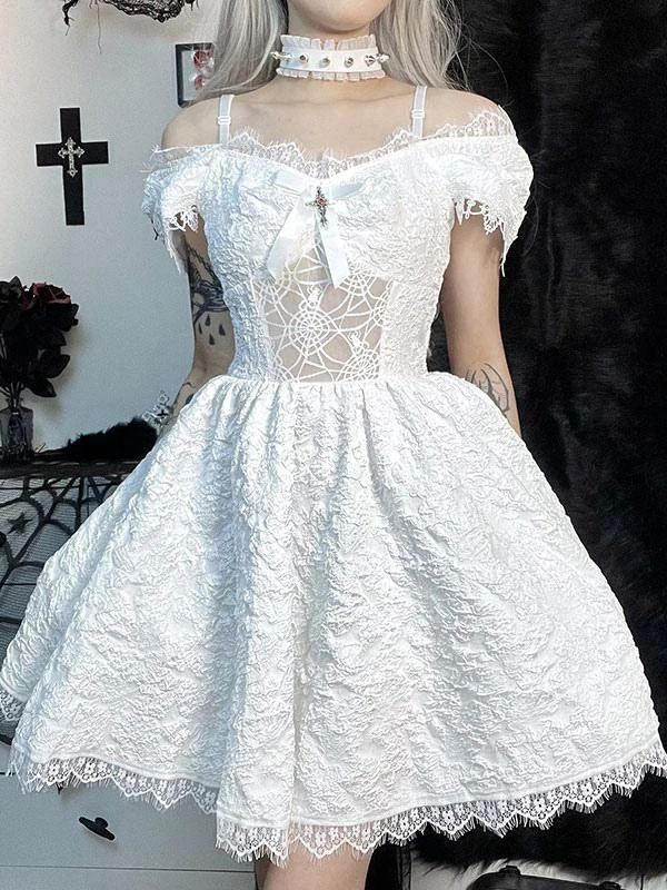 Gothic Lolita Dresses Lace Lace White White - Image 3
