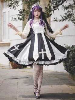 Classical Lolita Dress Ruffles Sleeveless Classic Lolita Dresses Black