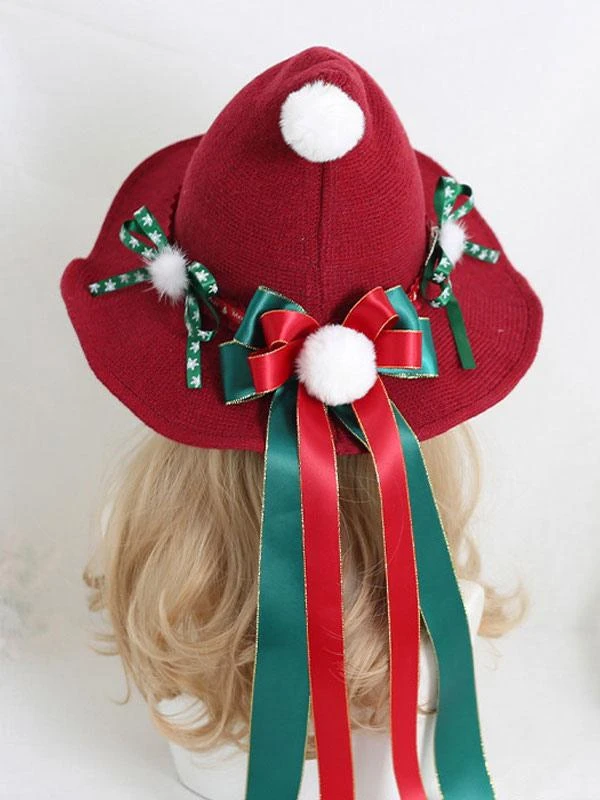 ROCOCO Style Lolita Hat Pom Poms Accessory Bow Polyester Green Lolita Accessories
