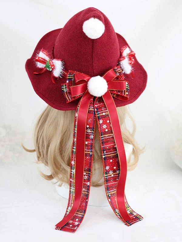 ROCOCO Style Lolita Hat Pom Poms Accessory Bow Polyester Green Lolita Accessories - Image 3