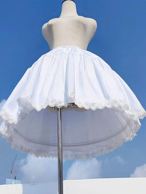 Sweet Lolita Petticoats Polyester Gothic Lolita Petticoat Woman's White Lace Lolita Underskirt