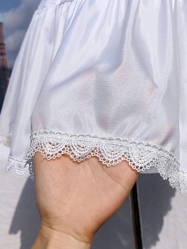 Sweet Lolita Petticoats Polyester Gothic Lolita Petticoat Woman's White Lace Lolita Underskirt - Image 5