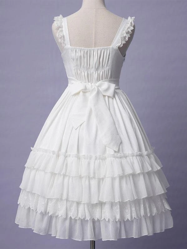 Sweet Lolita Dress Polyester Sleeveless Jumper Lolita Wedding Dress - Image 7