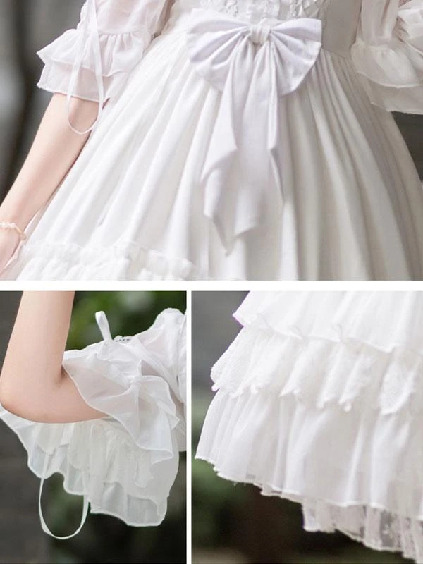 Sweet Lolita Dress Polyester Sleeveless Jumper Lolita Wedding Dress - Image 8