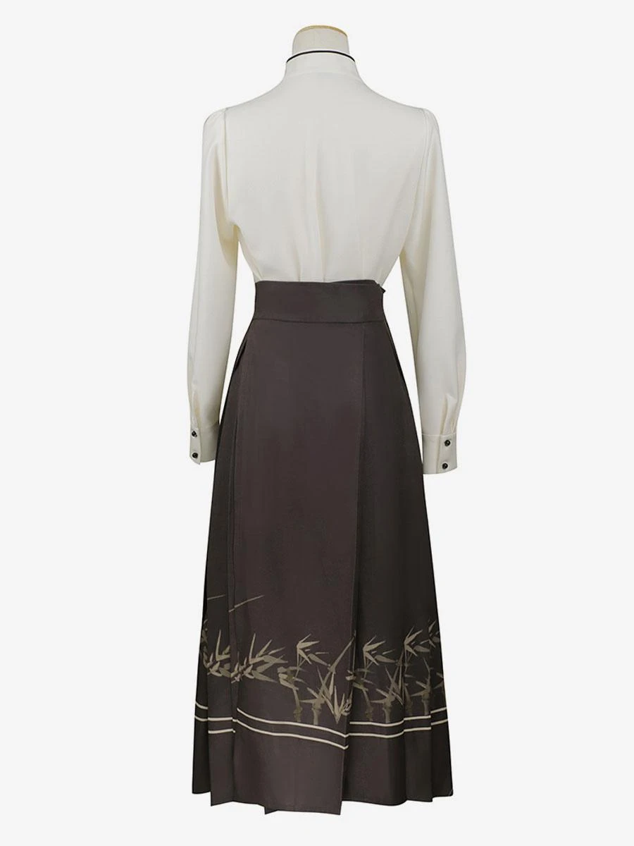 Sweet Lolita Outfits Taupe Long Skirt - Image 5