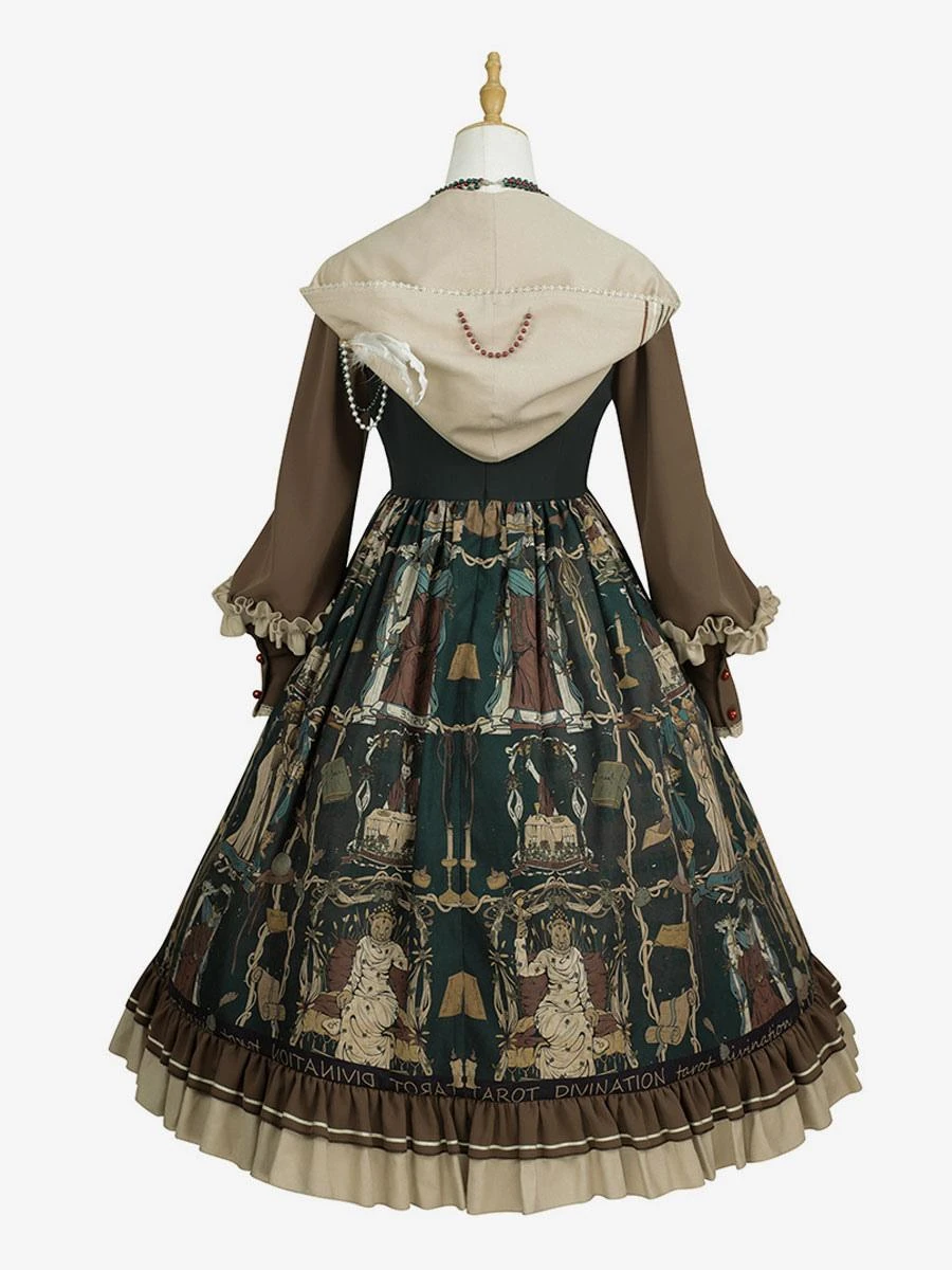 Gothic Lolita Outfits Dark Green Skeleton Long Sleeves Accessory - Image 4