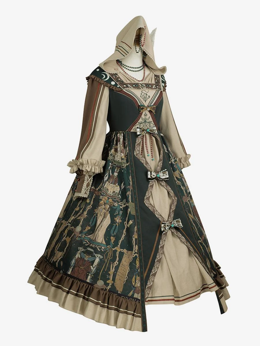 Gothic Lolita Outfits Dark Green Skeleton Long Sleeves Accessory - Image 3