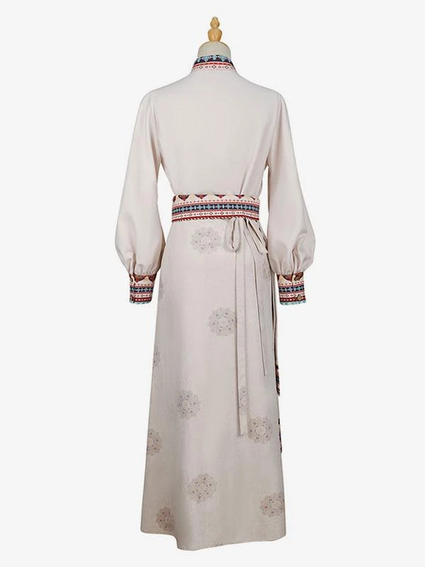 Pastoral Style Lolita Outfits White Jacquard Fringe Long Sleeves Overcoat Top - Image 6