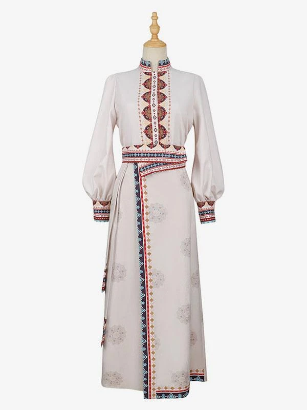 Pastoral Style Lolita Outfits White Jacquard Fringe Long Sleeves Overcoat Top - Image 7