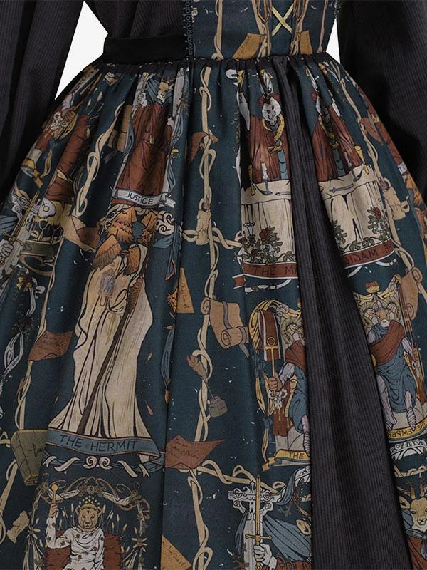 Sweet Lolita Outfits Black Patchwork Long Sleeves Dress - Image 7