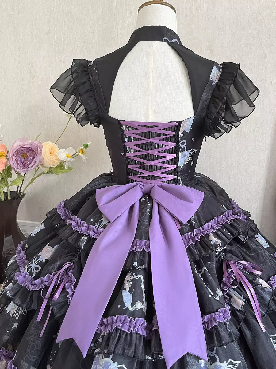 JSK Sweet Lolita Dress Polyester Sleeveless Jumper Sweet Hime Lolita Dress - Image 10