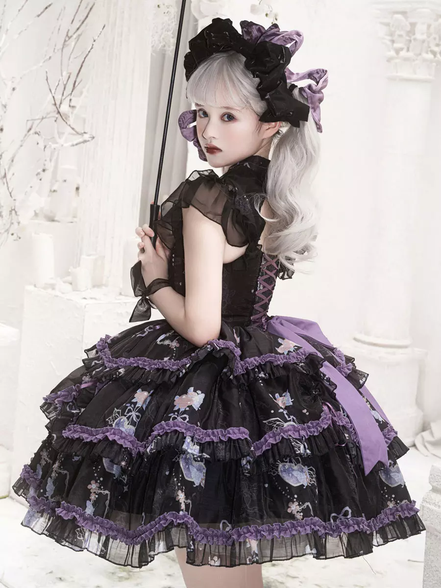 JSK Sweet Lolita Dress Polyester Sleeveless Jumper Sweet Hime Lolita Dress - Image 5