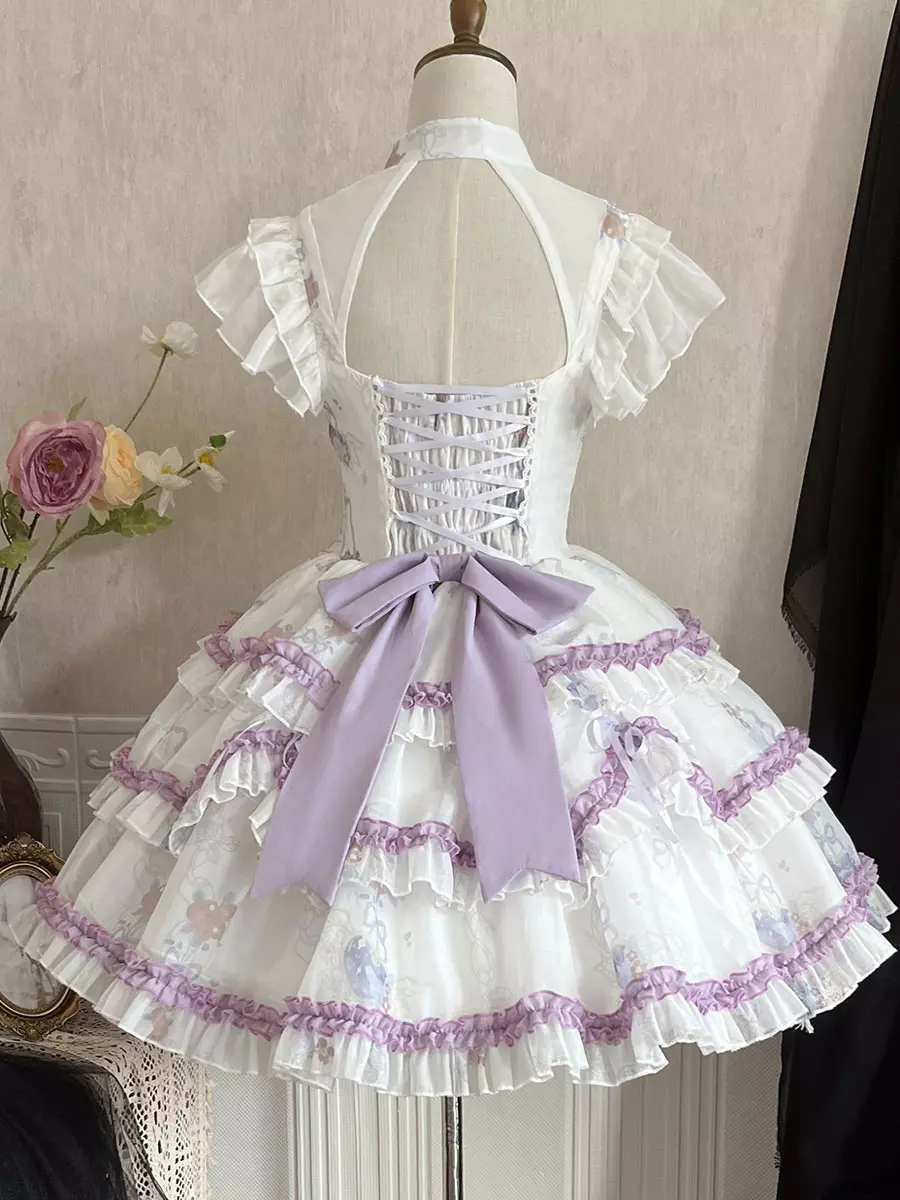 JSK Sweet Lolita Dress Polyester Sleeveless Jumper Sweet Hime Lolita Dress - Image 9