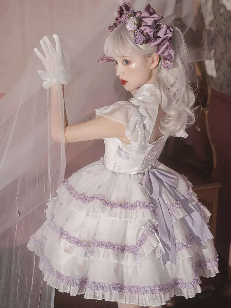 JSK Sweet Lolita Dress Polyester Sleeveless Jumper Sweet Hime Lolita Dress - Image 8