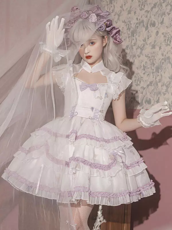 JSK Sweet Lolita Dress Polyester Sleeveless Jumper Sweet Hime Lolita Dress - Image 7