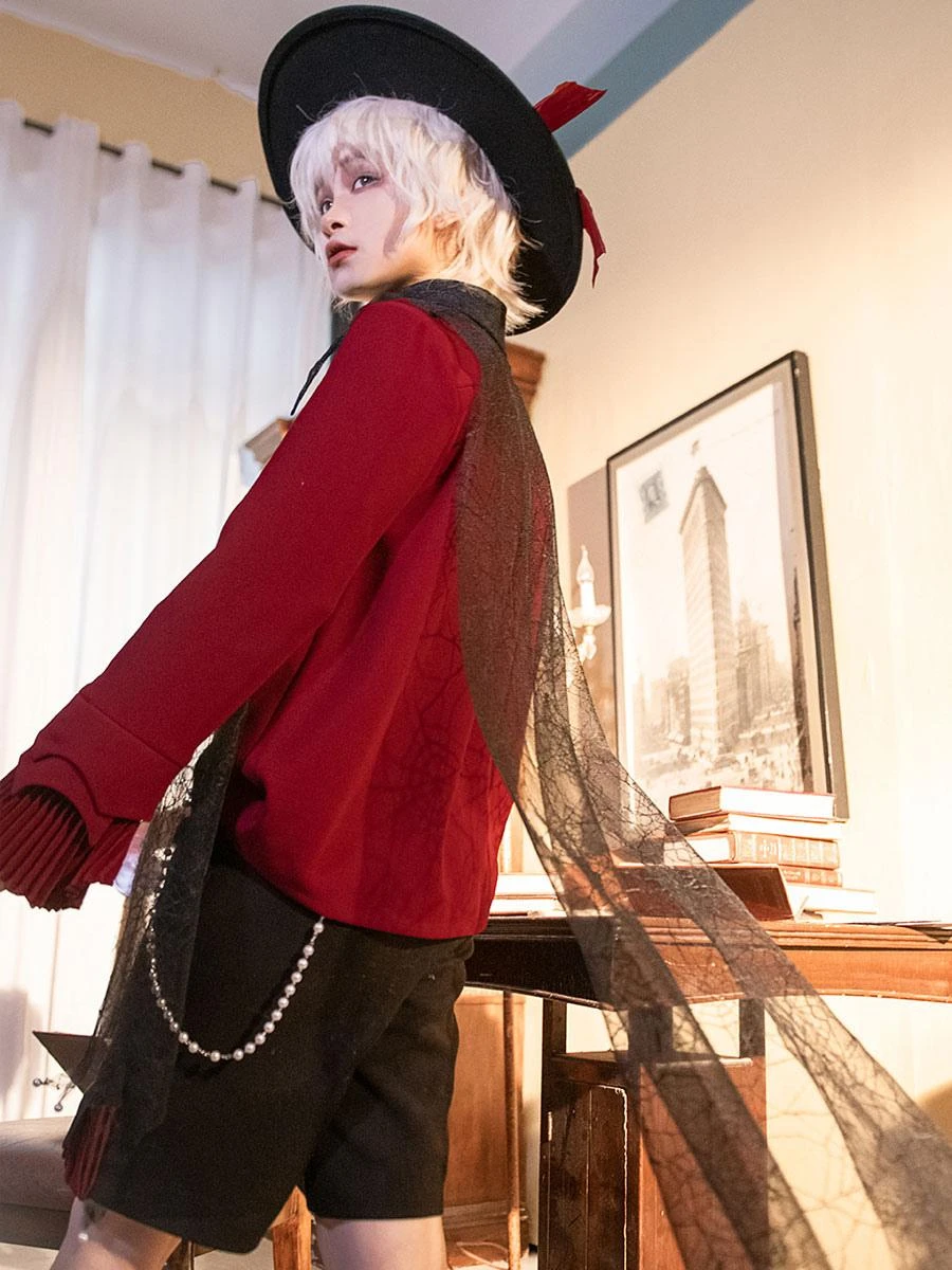 Gothic Lolita Bloomers Straight Red Lolita Shorts - Image 5