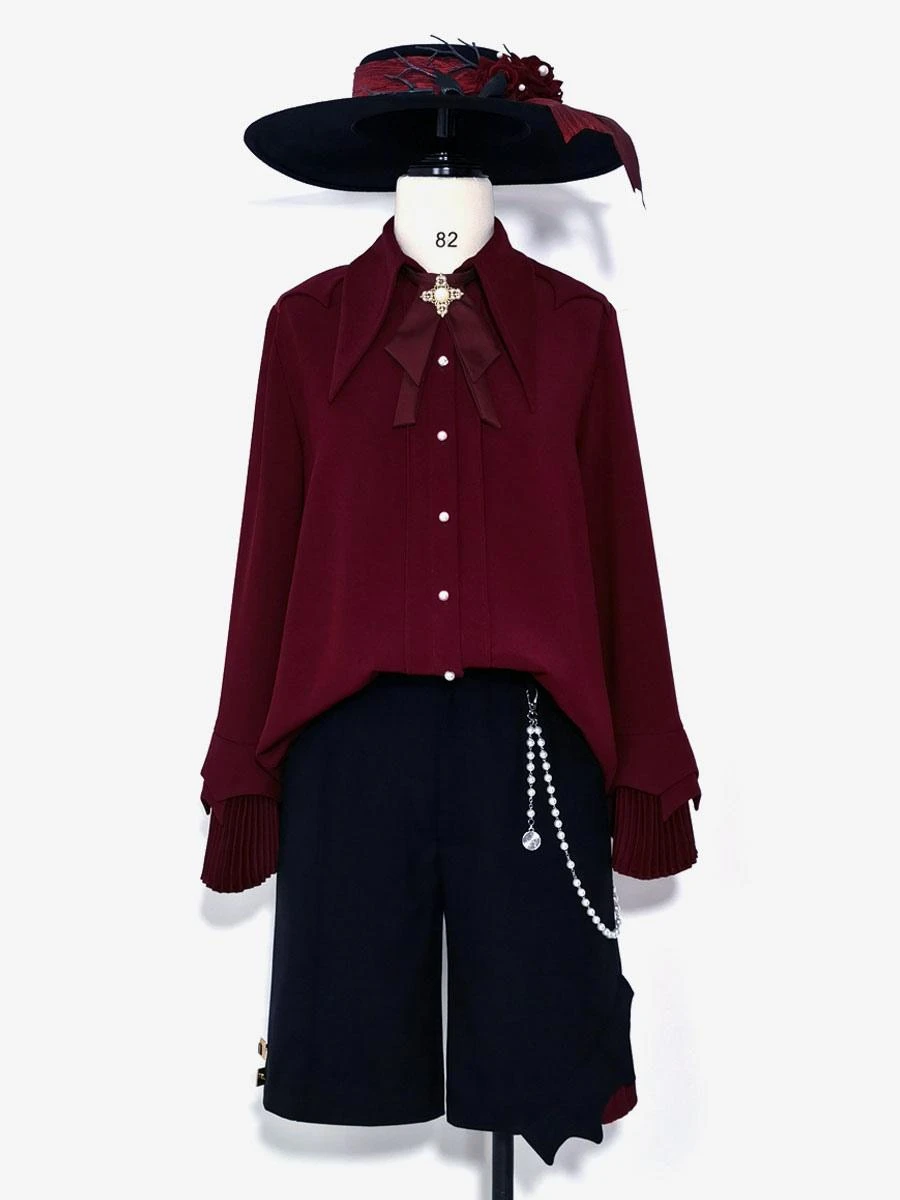 Gothic Lolita Bloomers Straight Red Lolita Shorts - Image 6