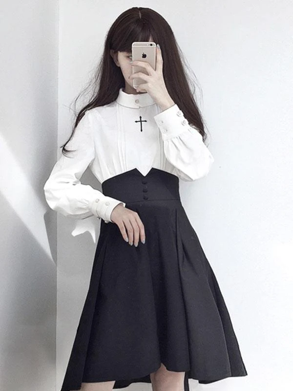 Gothic Lolita SK Black Lolita Skirts