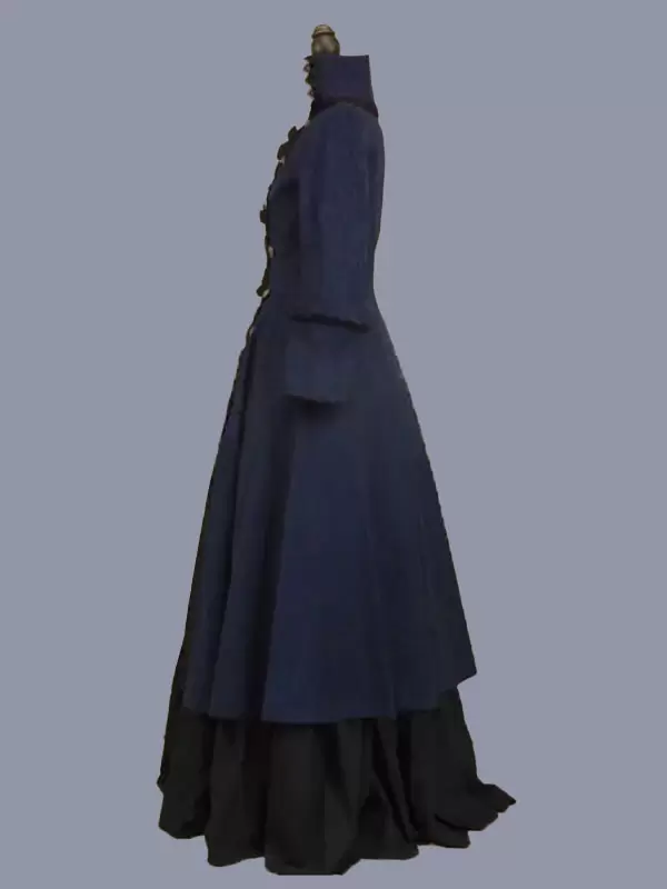 Dark Navy Retro Costumes Women's Ruffles Polyester Tunic Dress Marie Antoinette Costume Retro Party Prom Dress - Image 3