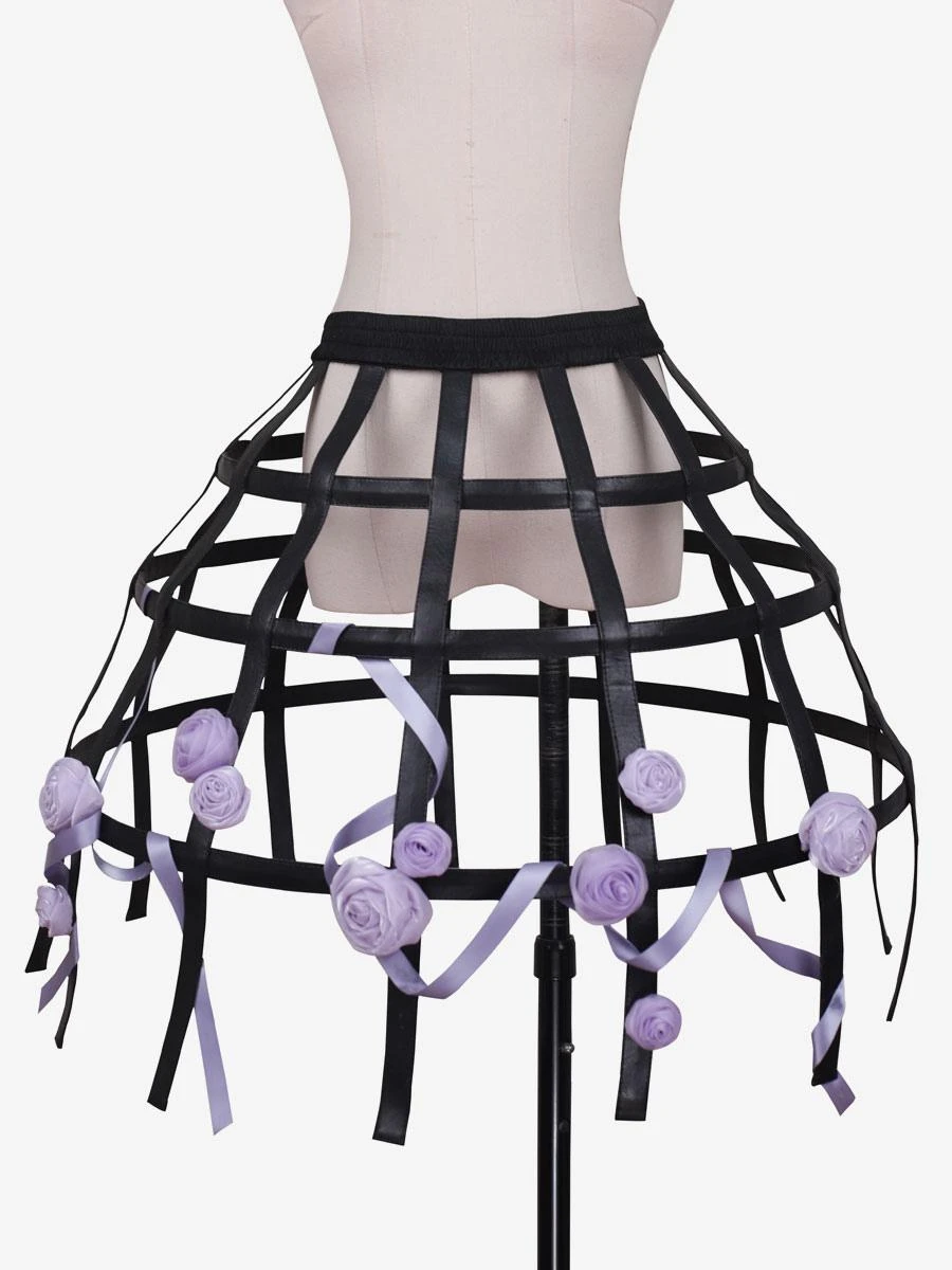 Sweet Lolita Petticoats Polyester Applique Accessory Purple Woven Lolita Underskirt - Image 6