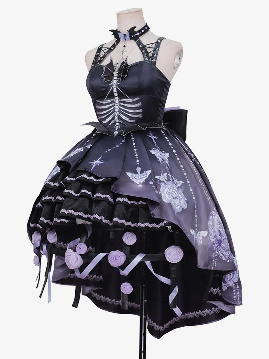 Sweet Lolita Petticoats Polyester Applique Accessory Purple Woven Lolita Underskirt - Image 4