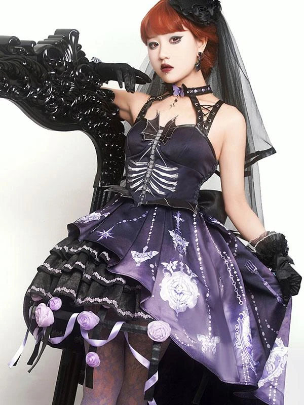 Sweet Lolita Petticoats Polyester Applique Accessory Purple Woven Lolita Underskirt - Image 3