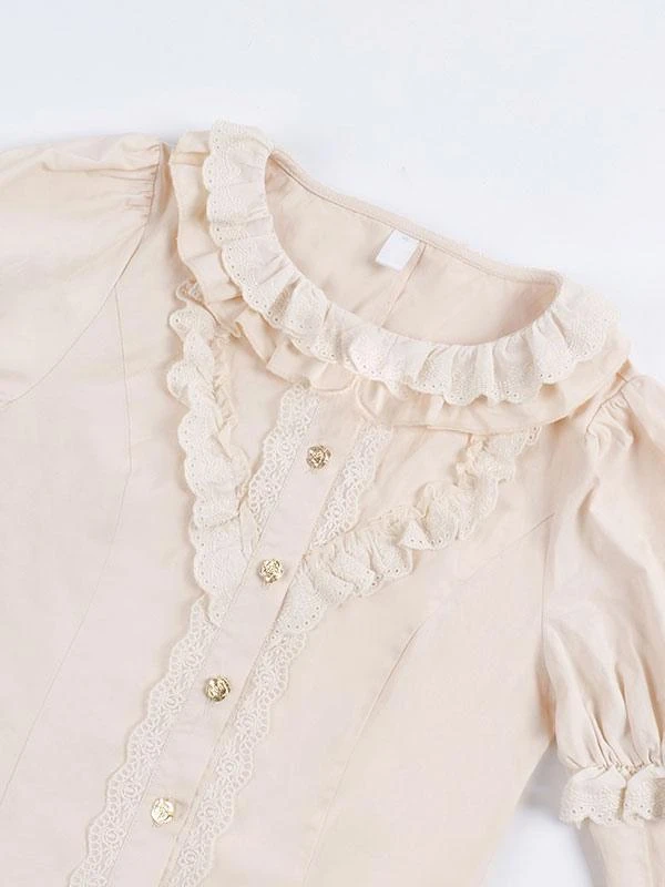 Gothic Lolita Blouses Ruffles Long Sleeves Blouse Lolita Top Black Lolita Shirt - Image 5