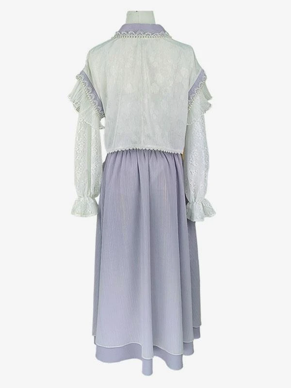 White Lolita Blouses Lolita Top Long Sleeves Lolita Shirt - Image 5