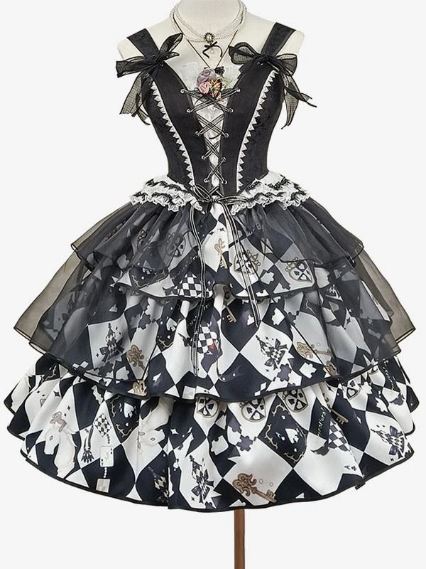 Sweet Lolita Swimsuits Black Sleeveless Top Overskirt - Image 7