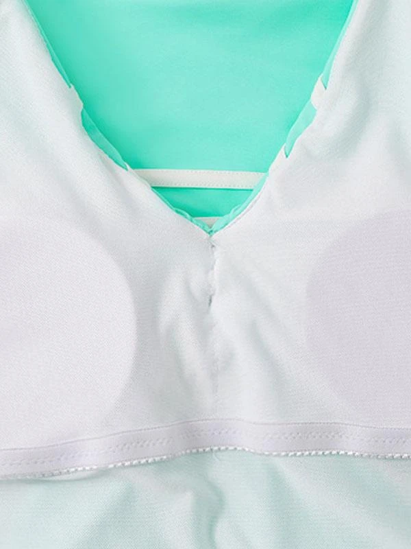 Academic Lolita Swimsuits Mint Green Bows Sleeveless One Piece - Image 8