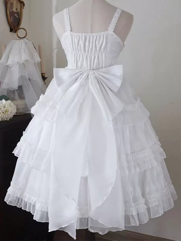 Pink Sweet Lolita Dress Polyester Sleeveless Jumper Hime Lolita Dress - Image 9