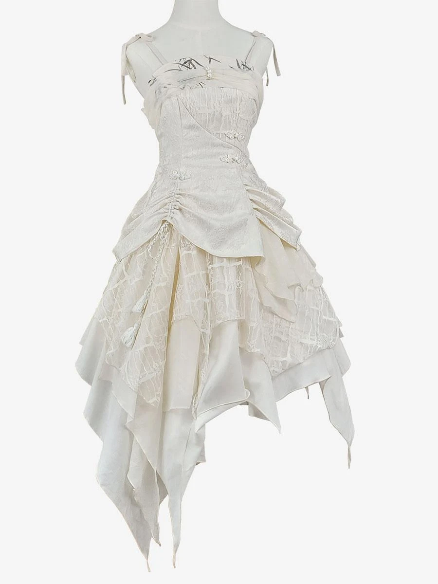 Sweet Lolita JSK Dress Ecru White Lolita Jumper Skirts - Image 7
