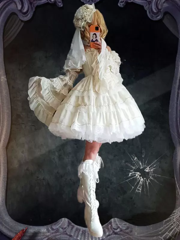 Sweet Lolita Dress Polyester Sleeveless Lolita Wedding Dress - Image 5