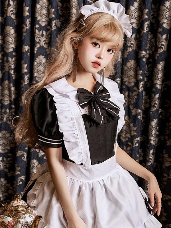 Miad Lolita Dresses Ruffles Bows Short Sleeves Lolita Dress - Image 5